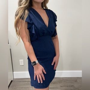 Navy blue mini dress